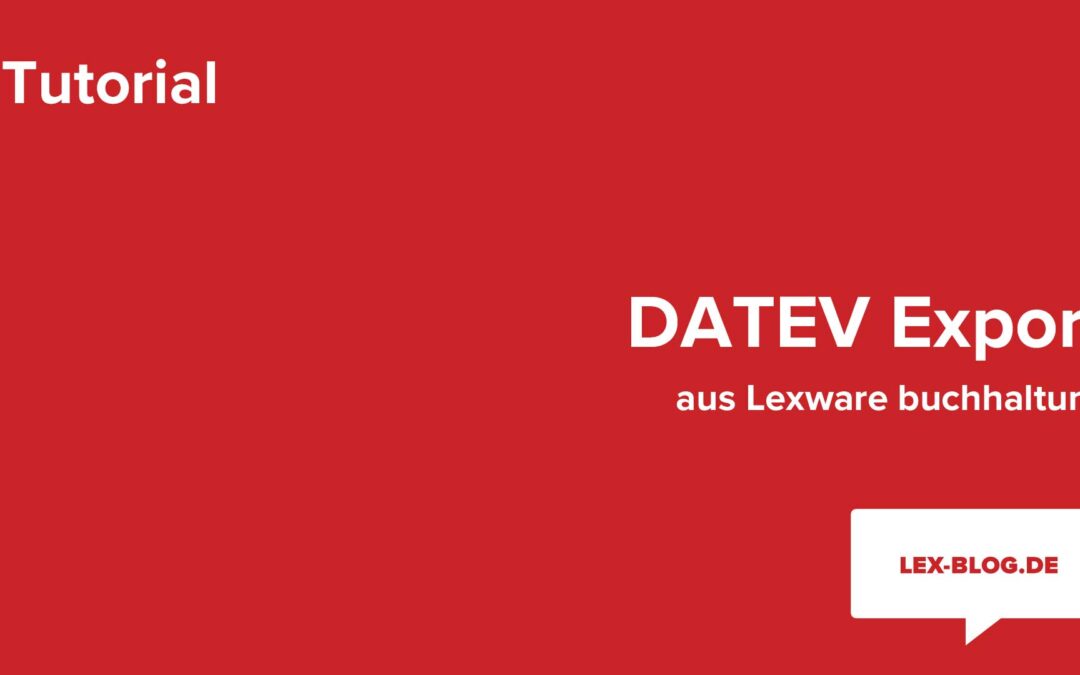 DATEV Export aus Lexware buchhaltung