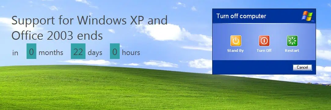 Support Countdown für Windows XP