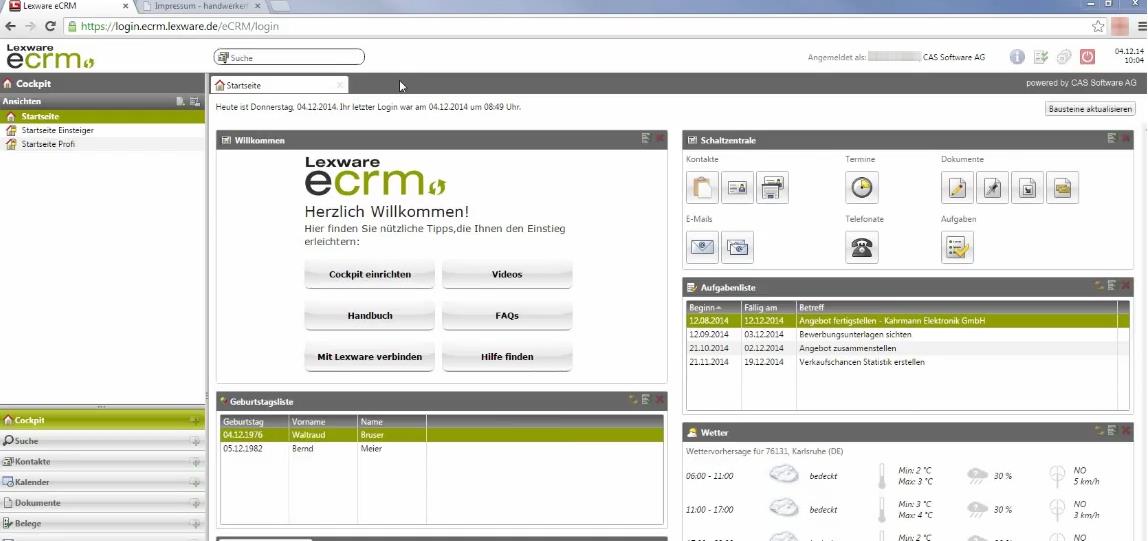 Lexware eCRM: Kurzüberblick, Kontakte anlegen und Serienmails versenden