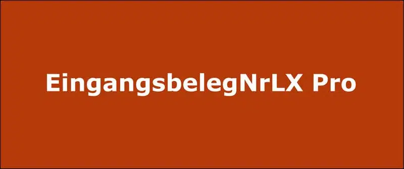 EingangsbelegNrLX Pro