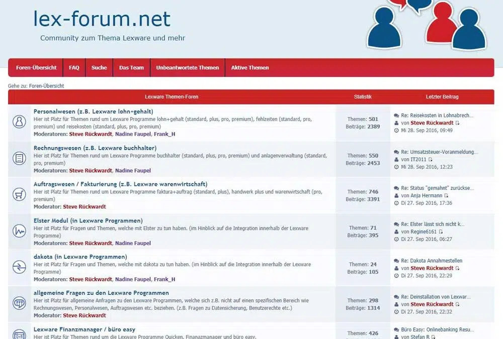 lex-forum Community: technische Änderungen und 2500. Mitglied