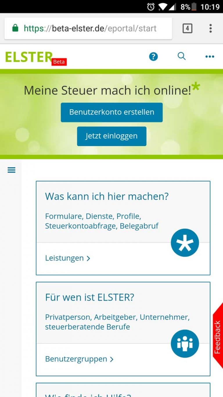 elster online login elster online login