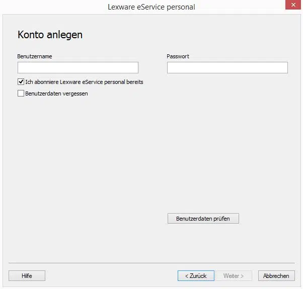 Lexware eService personal nach Rechnerwechsel wieder aktivieren eService personal Benutzer:innenlogin