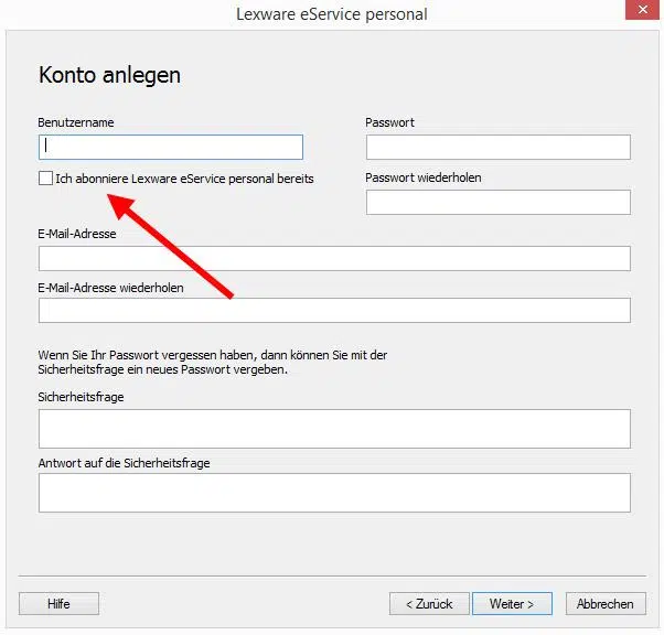 Lexware eService personal nach Rechnerwechsel wieder aktivieren eService personal Seite 2