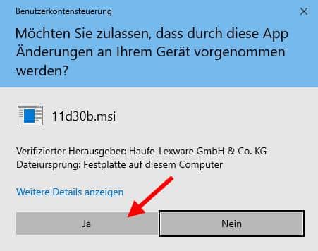 Abfrage Benutzerkontensteuerung Windows 10