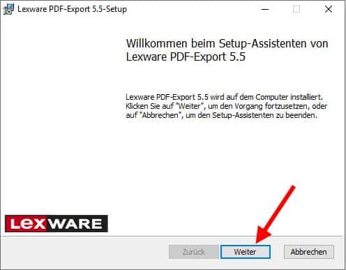 Lexware PDF Treiber Installationsassistent