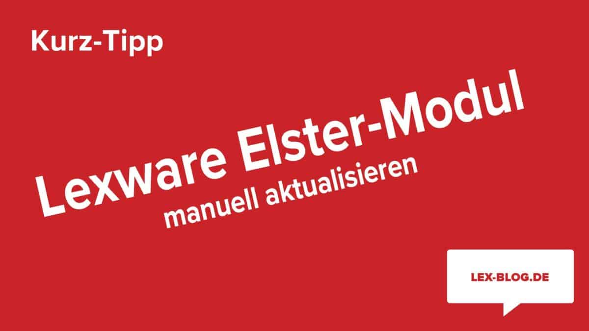 Lexware Elster-Modul manuell aktualisieren