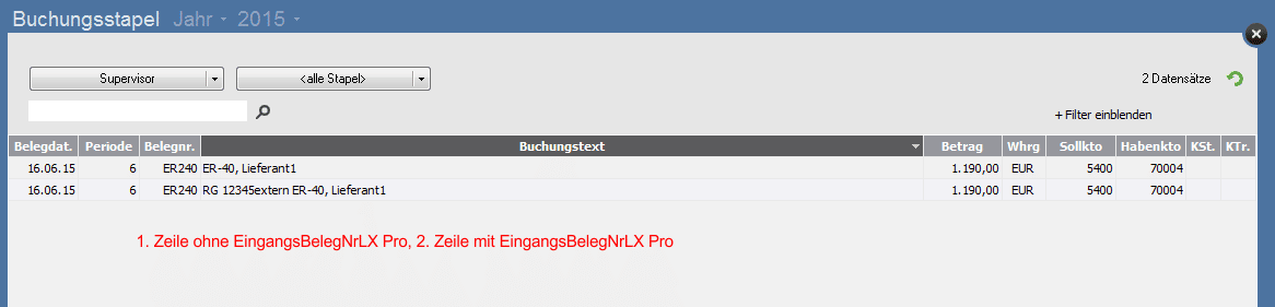 EingangsbelegNrLX Pro Screenshot