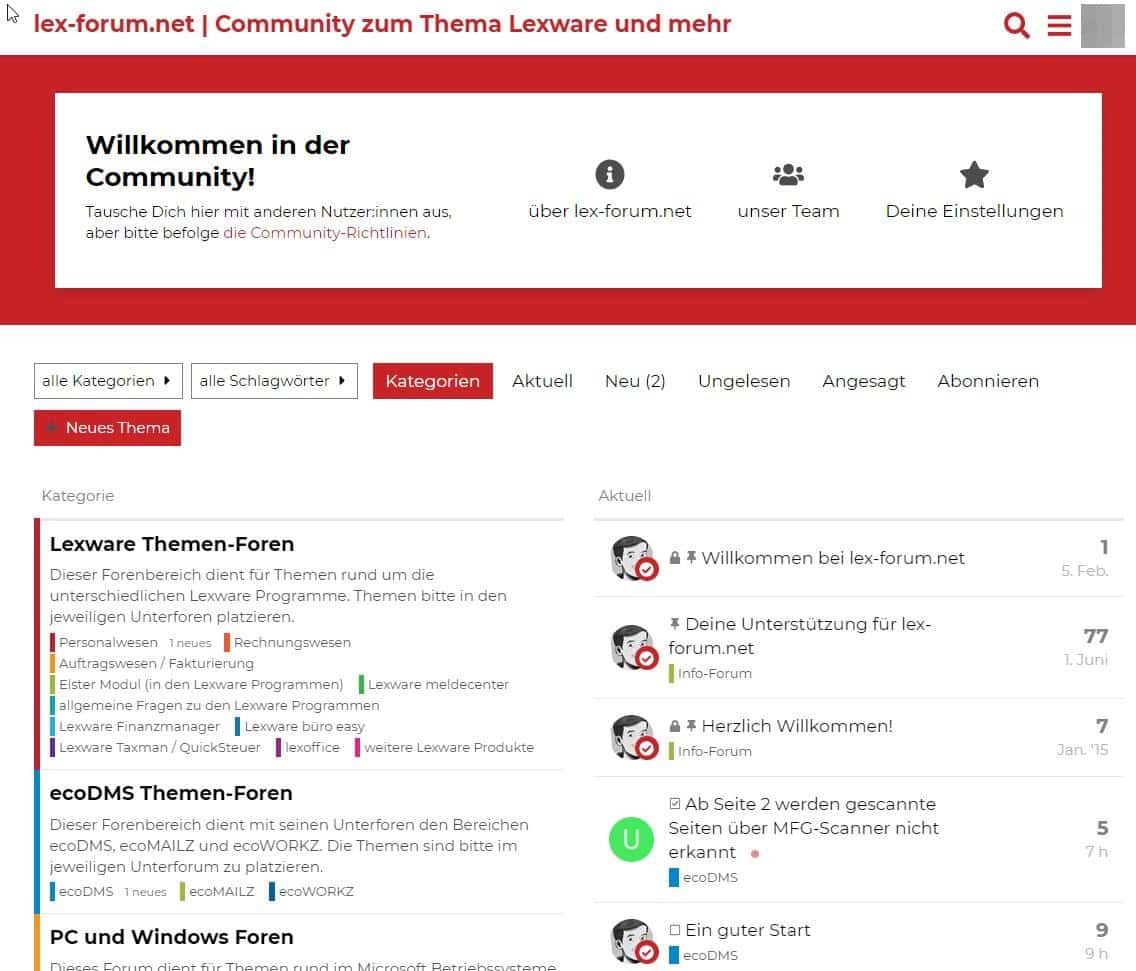 lex-forum.net Community Screenshot