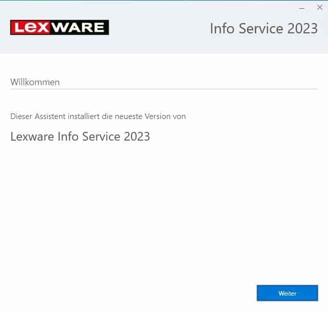 LISA Aktualisierung Lexware Info Service Assistent Version 23