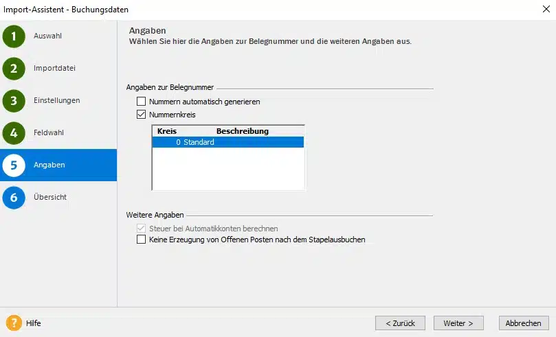 ASCII-Import Buchungsdaten in Lexware buchhaltung