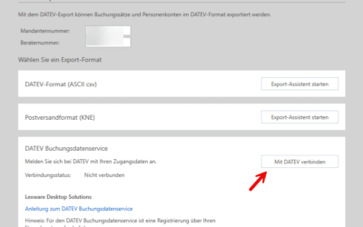 DATEV Buchungsdatenservice in Lexware buchhaltung