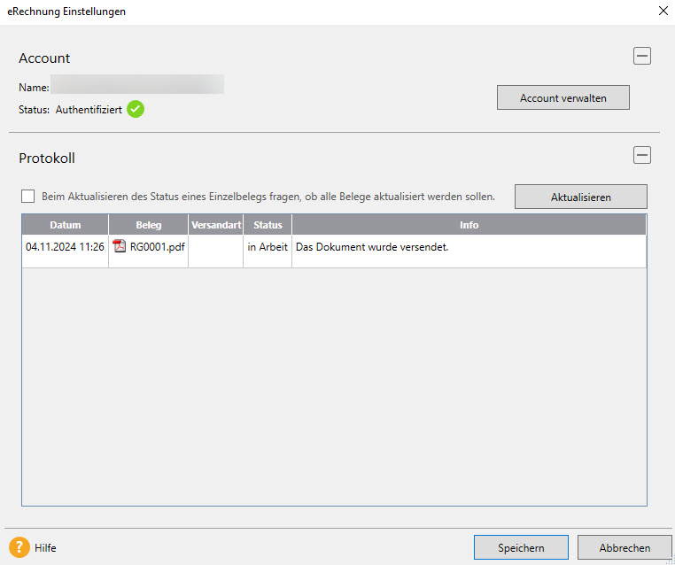 E-Rechnung Einstellungen in Lexware faktura+auftrag basis / plus