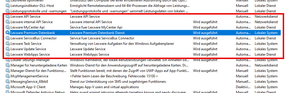Lexware Dienste