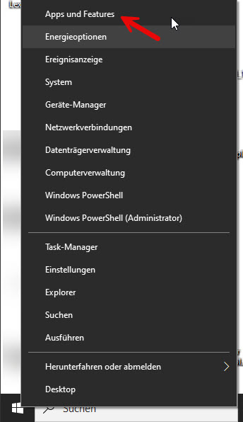 Microsoft Windows - Apps und Features