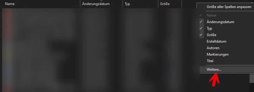 weitere Spaltenüberschrift hinzufügen