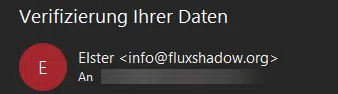 WARNUNG vor E-Mail: Elster - Verifizierung Ihrer Daten Fakle Elster E-Mail